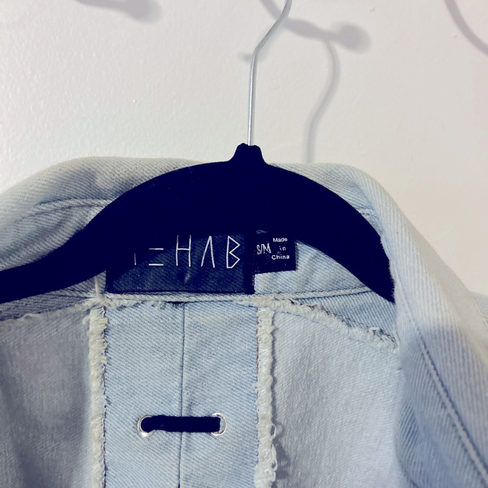 Rehab Denim Crop Jacket With Strings | Women’s Me… - image 3